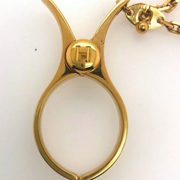 AUTHENTIC HERMES GOLD TONE KEYCHAIN ACCESSORY - Picture 3 of 8